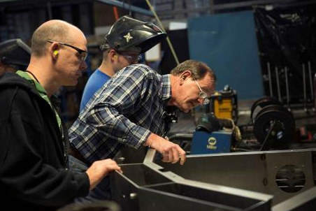 Gap Partners' Chris Conway, Engineering Assistant; Kenneth Kilby, Expeditor Operator; and Micah Duncan, Tig Welder